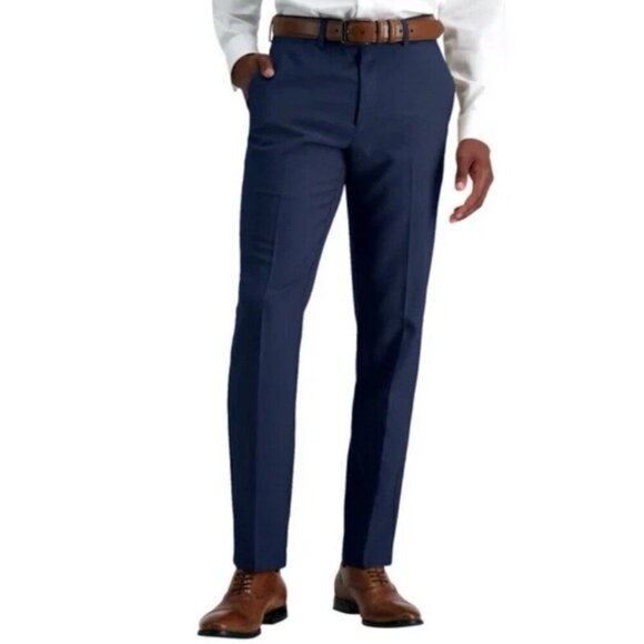 NEW Kenneth Cole Reaction Men's 38x34 Techni-Cole Pant Slim Fit Performance Blue - Picture 1 of 7